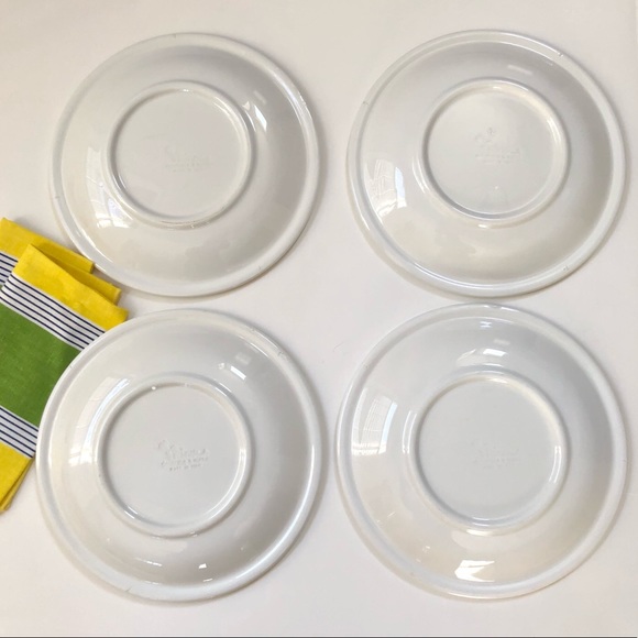 (Set of 4) La Primula Hand Painted Dinner Plates w/Green Bands Made in Italy - Picture 7 of 8